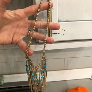 Real tortoise gold plated necklace handmade